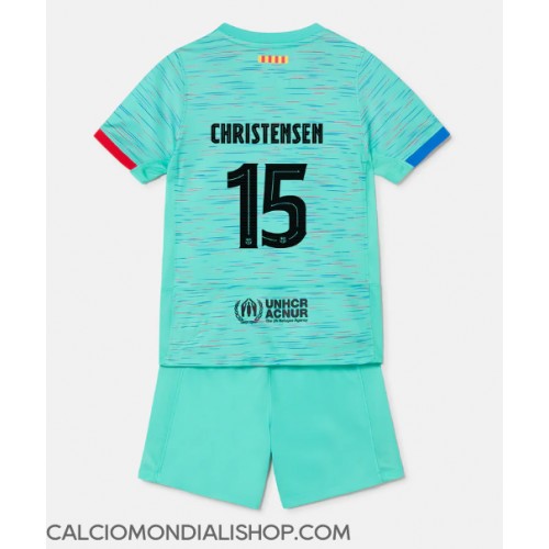 Maglie da calcio Barcelona Andreas Christensen #15 Terza Maglia Bambino 2023-24 Manica Corta (+ Pantaloni corti)